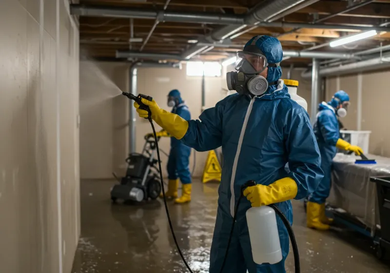 Basement Sanitization and Antimicrobial Treatment process in Bass Lake, IN